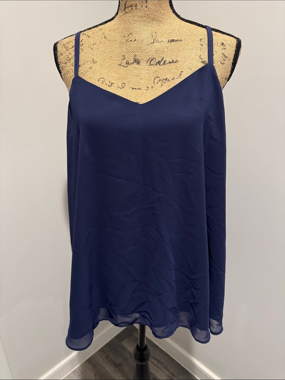 Torrid Navy Blue Spaghetti Strap Chiffon Cami